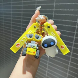 Wall-E Robot Keychains EVE Anime Figure Backpack Car Hanging Collection Model Toys for Children Christmas Gifts