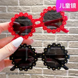 Childrens sunglasses lovely baby flower sunglasses boys and girls fashion tide anti ultraviolet sunshade little girls glasses