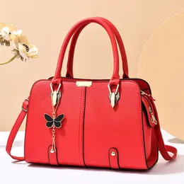 Umhängetaschen Luxus Damentasche 2024 Frühling Mode Trend Bogen Anhänger Allgleiches Atmosphäre One-Shoulder Messenger