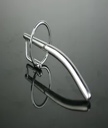Slim Curved Stainless Steel Hollow Sound with Glans Ring penis urethral tube metal male stainless steel Adult metal sex toys MKA709651345