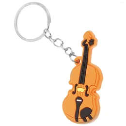 Keychains Violin Keychain Creative Key Holder Musical Instrument Chain
