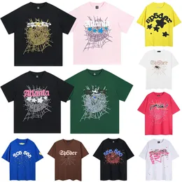 2024 Spider T Shirt Designer Tshirt Sp5der Camicia Young Thug Angel Tshirt 555555 Designer Shirt Sp5der Manica corta in cotone traspirante Ricamo Lettera Summer Tops