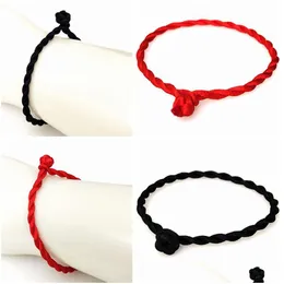 Charme Pulseiras Atacado 100 Pcs Atada Mão Corda Bangle String Uni Jóias Drop Delivery Dhgarden Dhvkm