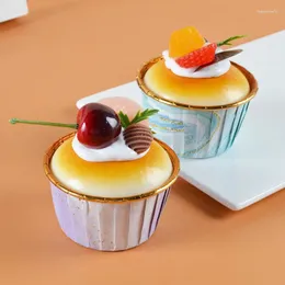 Festliche Lieferungen Pu Simulation Cupcake Modell Obst Mousse Kuchen Bäckerei Dekoration Ornamente Dekorieren