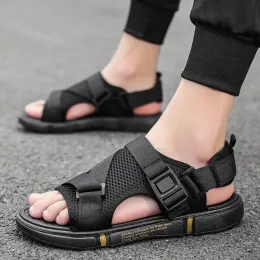 Sandalet 2023 Erkek Sandalet Ayakkabı Konforlu Antiskid Erkekler Terlik plaj yazlık düz Sandalyas Zapatos Hombre Chaussure Homme