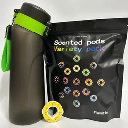 Borraccia Air Up con set di cialde aromatiche e cannuccia 750 ml Outdoor Fitness Sport Moda Bere 0 calorie di zucchero 240320