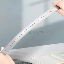 Household Scales Deli 15-40cm Stainless Steel Straight Ruler Household High Precision Flat Thick Metal Measuring Scale Woodworking Measuring Tool 240322