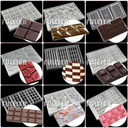 Chocolate Bar Mold Baking Confectionery Tools For Cake Decoration Pastry Polycarbonate Chocolate Mold 240311