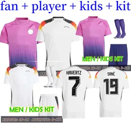 24 25 Germanys Football Jersey 2024 Euro Cup Havertz Brandt Sane National Team Soccer Jersey 2025 Men Kids Kit Set Home White Away Purple Gnabry Muller Hofmann