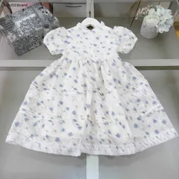 Nya designer barnkläder flickor klänningar bomull baby kjol spets prinsess klänning storlek 90-150 cm spetsblomma barn frock 24mar