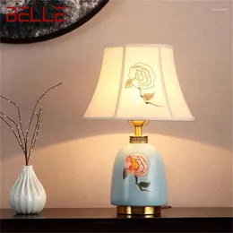 Masa lambaları temar pirinç seramik masası ışık ev oturma odası yemek yatak odası ofisi el için uygun