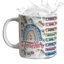 Canecas Caneca de presente do professor 350ml Café cerâmico para sua xícara de chá de escritório de escola de professores