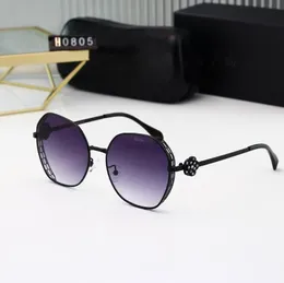 Óculos de sol óculos óculos de sol designer marca preto quadro de metal escuro 50mm lentes de vidro para homens mulheres melhores casos marrons óculos de sol com caixa