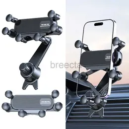 휴대 전화 마운트 홀더 인테리어 GPS에서 iPhone 모바일 지원을위한 Universal Car Bracket Car Air Vent Gravity Phone Holder iPhone 240322 용 마운트 마운트