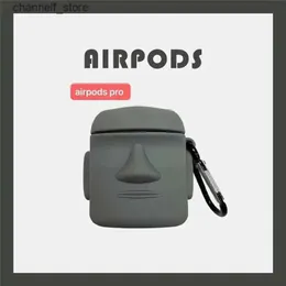 Kopfhörerzubehör Cartoon Stone Drahtlose Bluetooth-Kopfhörerabdeckung für AirPods 1 2 3 Pro Hülle für AirPods Pro Cover Earpods Schutzhülle CuteY240322