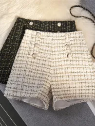 Botas smthma lã shorts femininos de cintura alta e outono Design de inverno