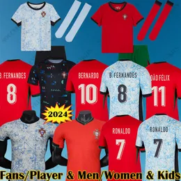 2024 Portuguesa Portogallo Maglie da calcio Ruben Ronaldo Portogenica Portoghese Shirt da calcio Kit Kit Kit Kit Set Team Coppa del Mondo Portogals Tops Thailand Soccer Wear