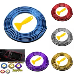 New 5M/3M Car Interior Decorations Auto Flexible Strips Moulding Stickers Cover Trim Dashboard Door Styling Modification For Tesla