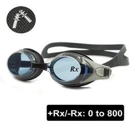 Optical Swim Goggles Rx Recept Simning Glasögon Vuxna barn olika styrka varje öga med gratis öronproppar 240312