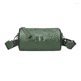 Bolsa de ombro feminina couro genuíno bolsa mensageiro 2024 moda crocodilo padrão pequeno quadrado luxo mini bolsas