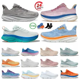 Bondi 8 Desinger Scarpe Donna Clifton 9 Nero Bianco Azzurro Cloud Mist Triple Nero Bianco Ambra Giallo Lilla Marmo Scarpe da corsa da uomo di alta qualità