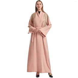 Abbigliamento etnico da donna musulmano con cappuccio manica lunga pullover vintage abito da preghiera abito da festa elegante per le donne 2024 Vestido Feminino