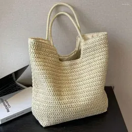 Evening Bags Straw Shoulder Bag Fashion Lager Capacity Woven Shopping Handbags Women Summer