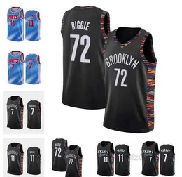 Mens 7 Kevin Durant Jersey 11 Kyrie Irving 72 Biggie Black City Honor Basquiat Basketball Jersys 2021
