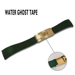 Musan Rubber Watch Strap Lämplig för Ditona Yacht Black Green Water Ghost Rubber Watch Strap 20mm