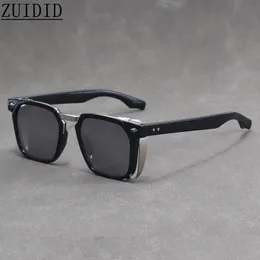 Erkekler için Steampunk Güneş Gözlüğü Vintage Square Punk Güneş Gözlüğü Kadın Modaya uygun retro lüks Moda Gözlükleri Gafas de Sol Hombre Vasos 240314