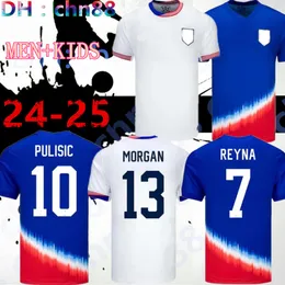 2024 Pulisic McKennie Soccer Jerseys Morgan Reyna Aaronson Swanson Adams Lloyd 25 America United States States USA Jersey Shird Fans Player Jersey Men Kids Kits