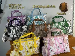 Soft Leather Graffiti Tote Bag Spring New Handbag Large Capacity Shoulder Bags