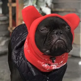 개 의류 후드 따뜻한 모자 조절 가능한 두꺼운 겨울 애완 동물 귀 랩 헤드웨어