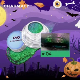 Shadow Charmacy 10 Color Multichrome Gel Eyeshadow Chameleon Shiny Gel Eyeshadows Flakes Gel Eye Duochrome Glitter Halloween Makeup