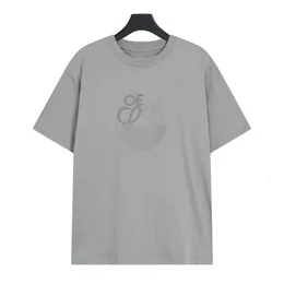 Designer LU Luo Jia Correct High Version 24S Neues einfarbiges, klassisch besticktes Kurzarm-T-Shirt mit demselben Stil für Männer und Frauen SNLW