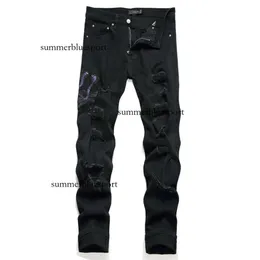 2023 Winter Street Trendy Men Men Melected Adhicle Trend Trend Trend Patch Embroeded Feet Small Feets Mid Rise Pants