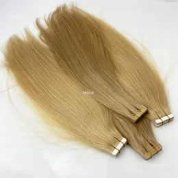 Extensions Golden Blonde Tape in Human Hair Extensions Virgin European Human Hair Skin Weft Sandwich Hair #613 #22 #18 #24 #60 40pcs 100g