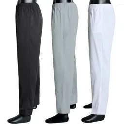 Ethnic Clothing Muslim Arabic Men Trousers Casual Elastic Waist Long Pants White Black Gray Trouser Jubba Thobe Eid Ramadan Saudi Robe