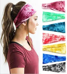 Tie Dye BOHO Wide Cotton Stretch Women Girls Headband Fascinator Hair Accessories Turban Headwear Bandage Hair Bands Bandana Headp8854599