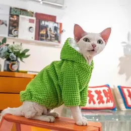 Abbigliamento per cani Cappotto Giacca Vestiti per animali Addensare Abbigliamento caldo Cani Super piccolo Simpatico Chihuahua Verde Autunno Inverno Ragazzo mascotte