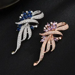 Jewelry Fashion Natural Sapphire Sier Gemstone Brooch