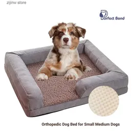 kennels pens Orthodontic dog bed for small and medium-sized dogs comfortable egg box foam sofa pet bed with washable and removable cover waterproof lining Y240322