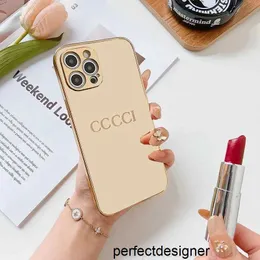 Designer für iPhone 14 Pro Max Plus Handyhüllen Luxus Gold Spiegel Reflexion Shell Case 9 Arten Designer Golden Pattern Cover 13 12 11 XR XS 8 7 Phonecase9HG6