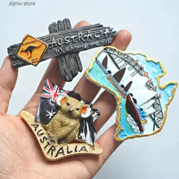 Fridge Magnets Australian Frozen Magnet Kaola Kangaroo Melbourne Opera House Australian Map Gold Coast Sticker Australian Tourism Souvenir Y240322