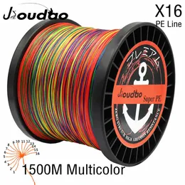 Braided Fishing Line 16 Strands 1500m 1640Yards Braid Fish 55lbs280lbs Test PE Lines for Saltwater Freshwater Carp 240313