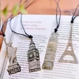 London Elizabeth Eiffel Tower Statua Statua Liberty Metal Markers metalowe zakładki do książek papierowe klipy biuro zaopatrzenie w ślub GI3825557