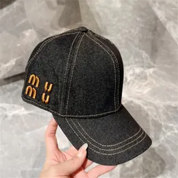 DENIM BALL CAP Designer Baseball Cap Men Women Sunhat Progroidered Baseball Hat Fashion Street Hats Caps Caps Letter M Snapback Hat في الهواء الطلق