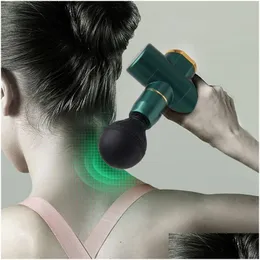 Massage pistol mini vibrerande elektrisk fascia muskelavslappning mas fitnessutrustning ömhet terapi enhet m drop leverans sport utdot otalq