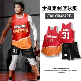 Basketball -Anzug Set Herren Customized New College Student Competition Training Uniform Gruppenkaufweste gedruckter Ball American Style Jersey