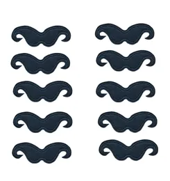 1PCS Black Mustache Embroidery Patches for Clothing Bags Iron on Transfer Applique Patch for Garment Jeans DIY Sew on Embroidery B6853023